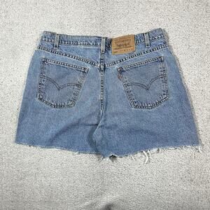 Levis 550 Orange Tab Jean Shorts Womens Waist 36 Cut Off Denim Vintage 90s